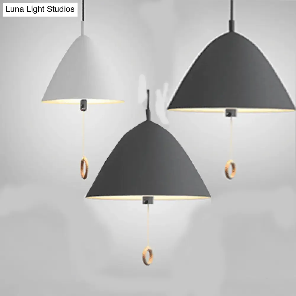 10.5"/13"/16" Wide 1 Head Modern Metal Umbrella Pendant Light with Cone Shade for Hotel Kitchen