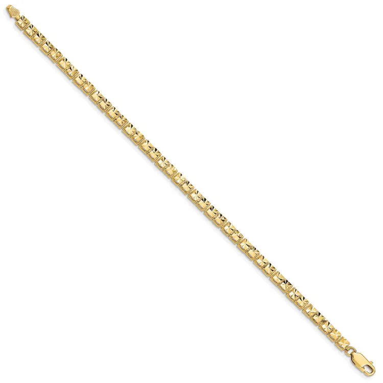 14K Diamond-Cut Bracelet