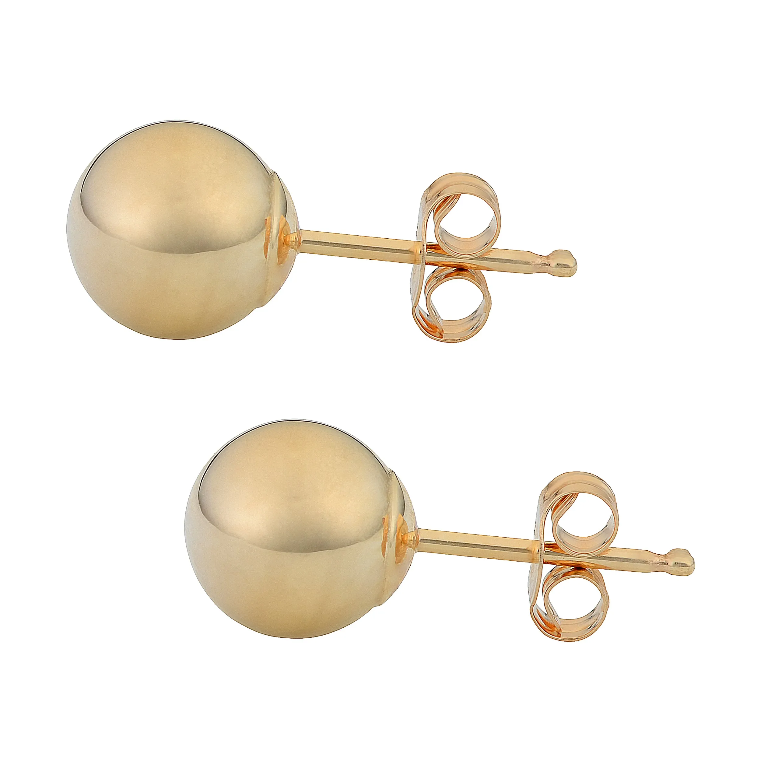 14k Yellow Gold Ball Earrings (6 mm)