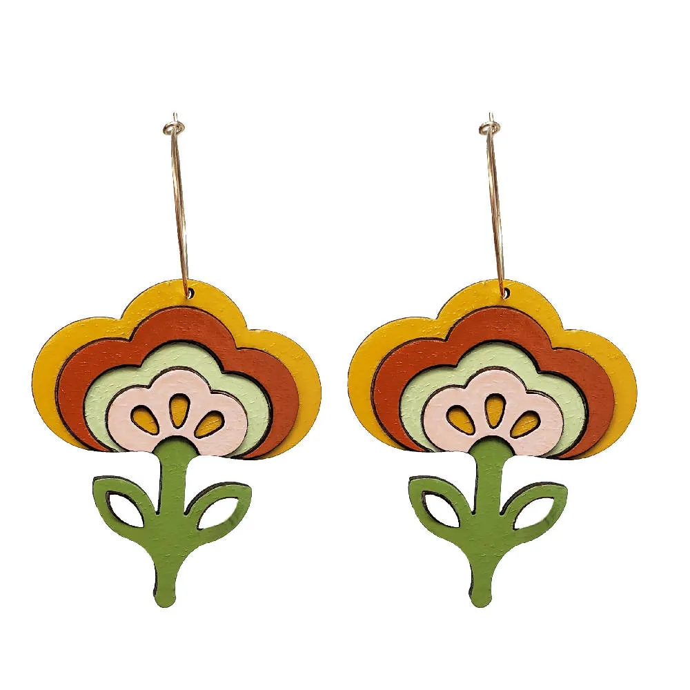 70s Tulip Earrings