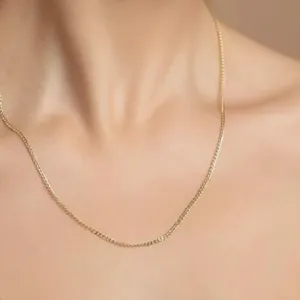 9ct Gold Curb Necklace (0.40 Gauge)