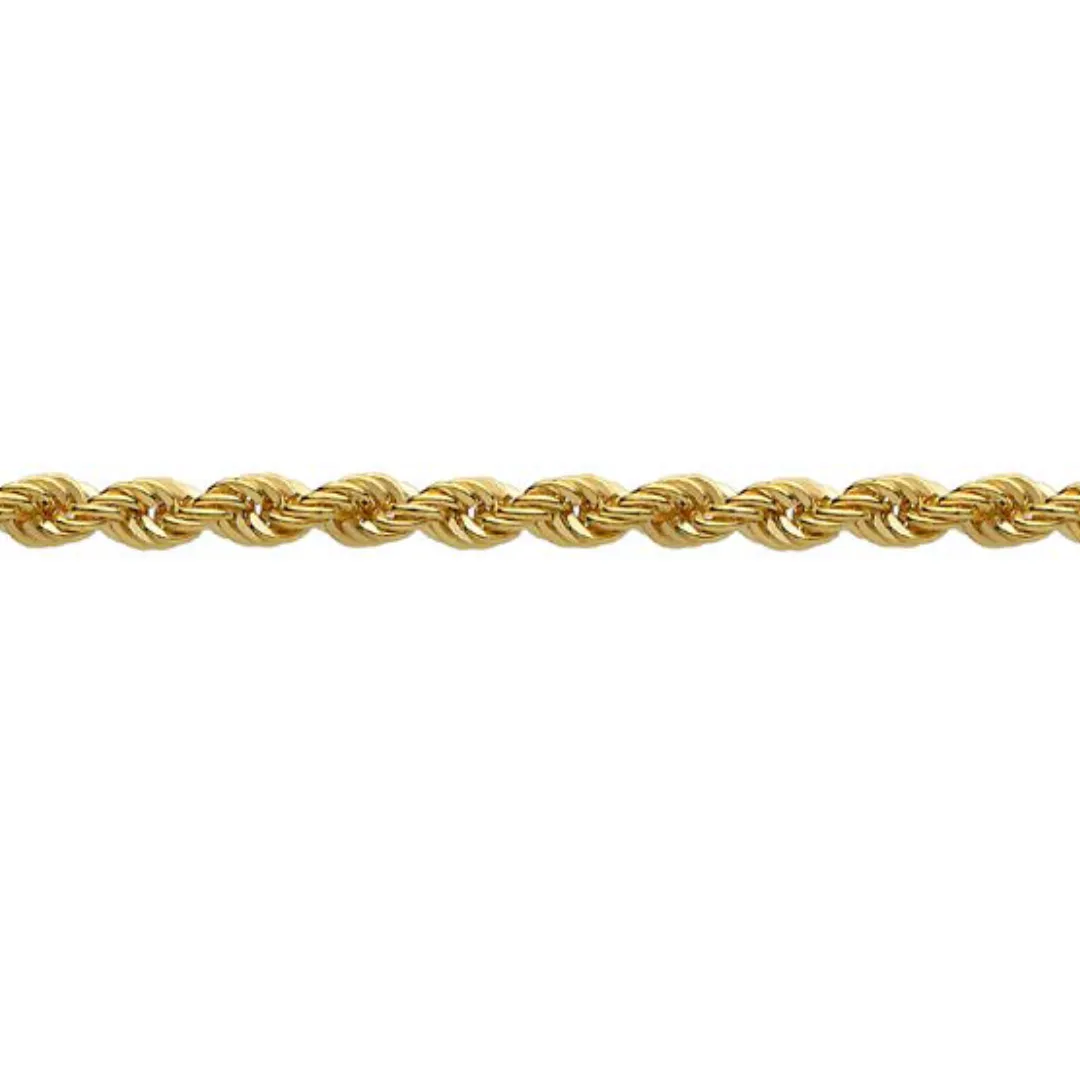 9ct Gold Hollow Rope Gold Chain