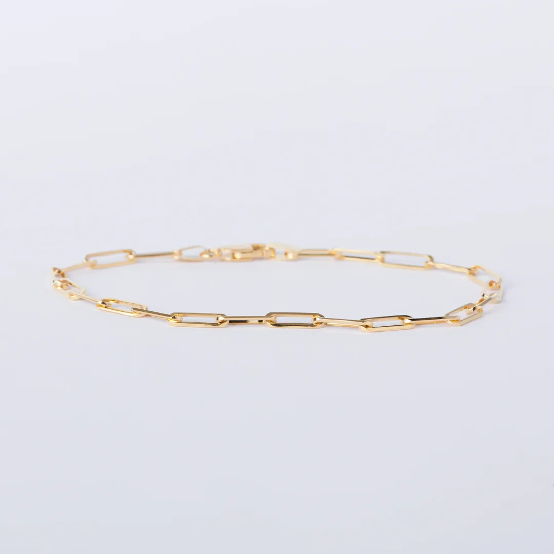 9ct Gold Paperclip Bracelets