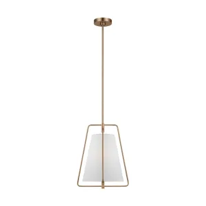 Allis 15 in. LED Pendant Light Satin Brass finish