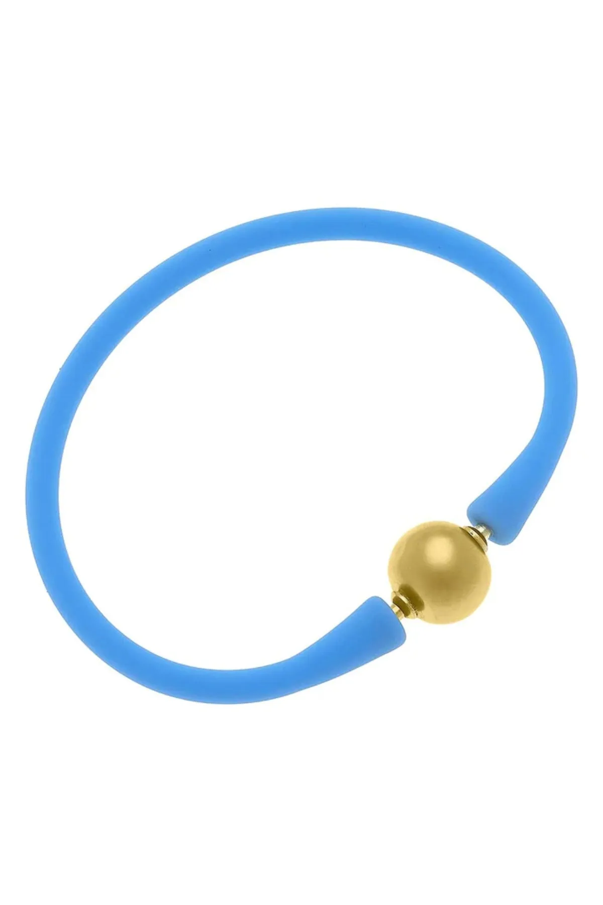 Bali 24K Gold Plated Ball Bead Silicone Bracelet