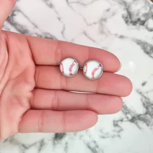 Baseball Stud Earrings