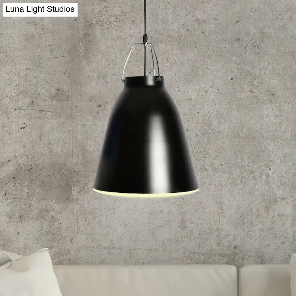 Black/White Modern Bell Pendant Light Fixture for Dining Room