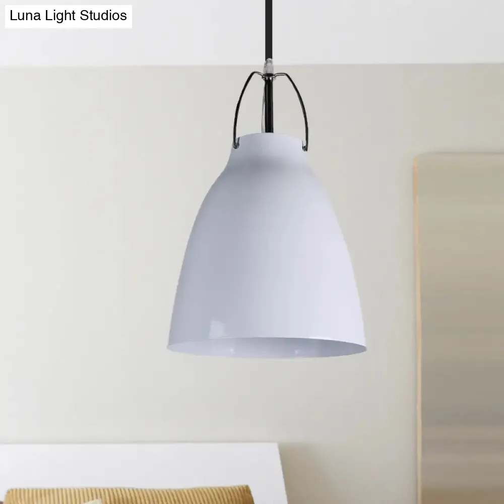 Black/White Modern Bell Pendant Light Fixture for Dining Room