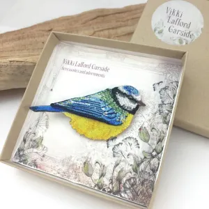 Blue Tit Brooch