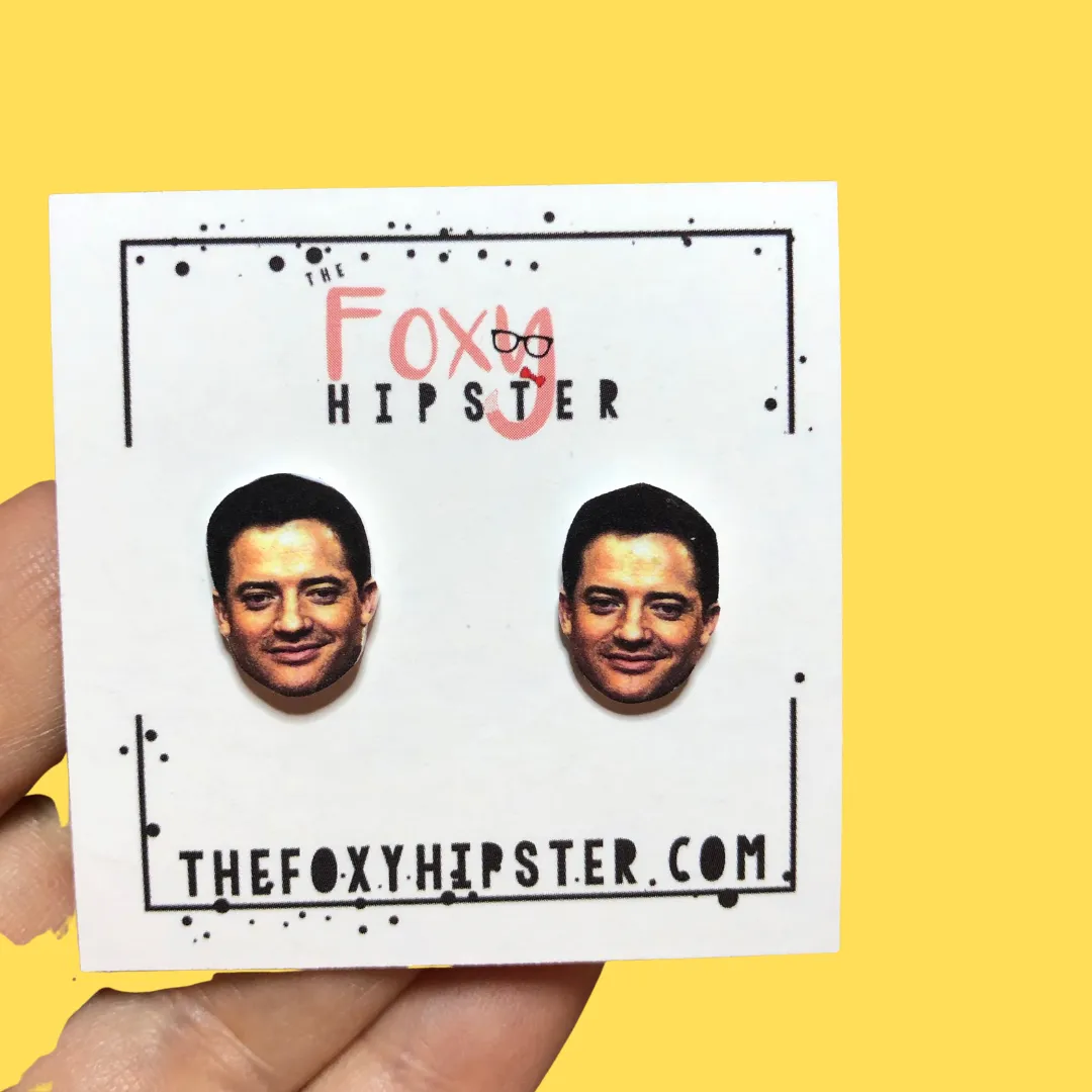 Brendan Fraser Stud Earrings