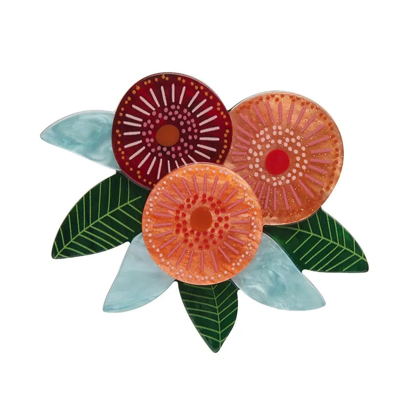 Brilliant Blossoms Flowering Gum Brooch