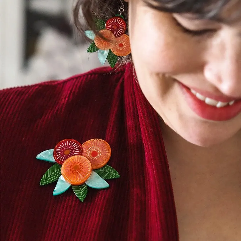 Brilliant Blossoms Flowering Gum Brooch