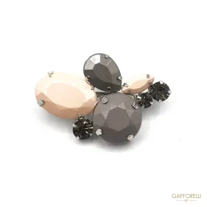 Brooch with Stones and Rhinestones - 9208 Mod Gafforelli Srl