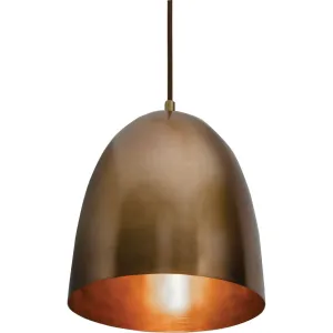 Brooklyn 10 in. Pendant Light Antique Brass Finish