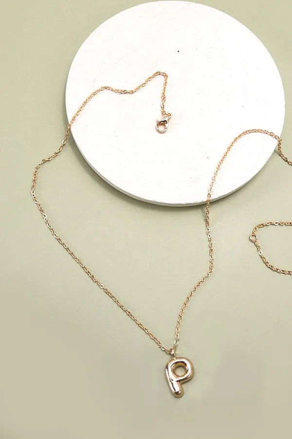 Bubble Balloon Initial Necklace