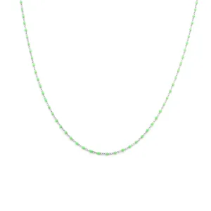 Candy Chain Necklace | Lime & Silver