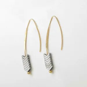 Carla Arrow Drop Earrings