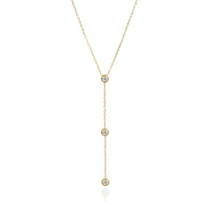 CATALINA CZ DIAMOND LARIAT CHAIN NECKLACE