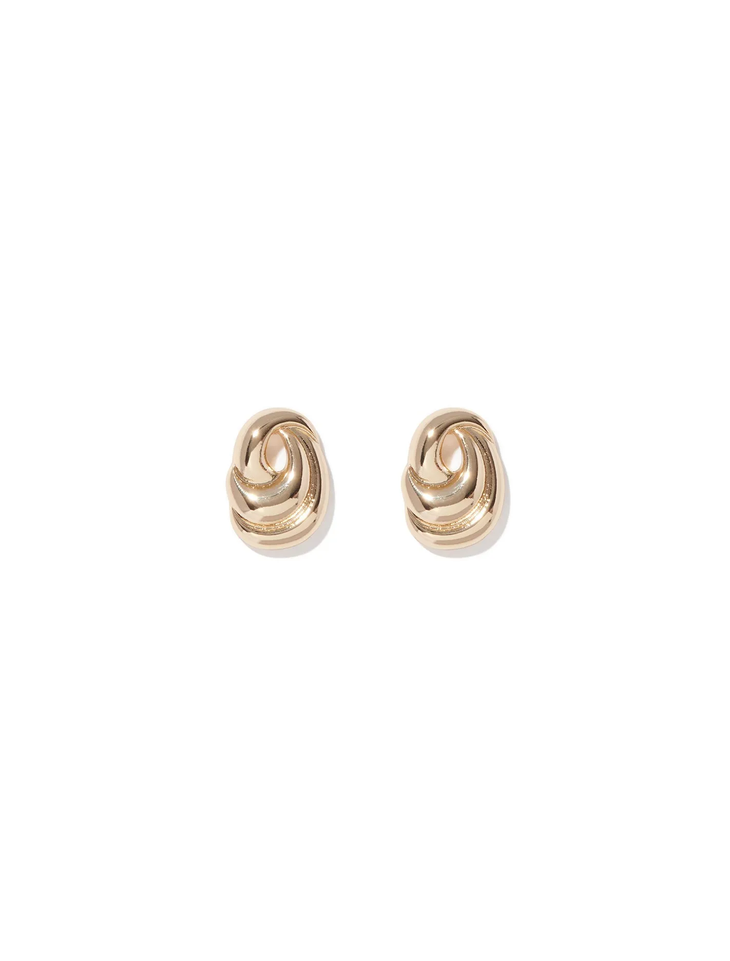 Celine Oval Curve Stud Earrings