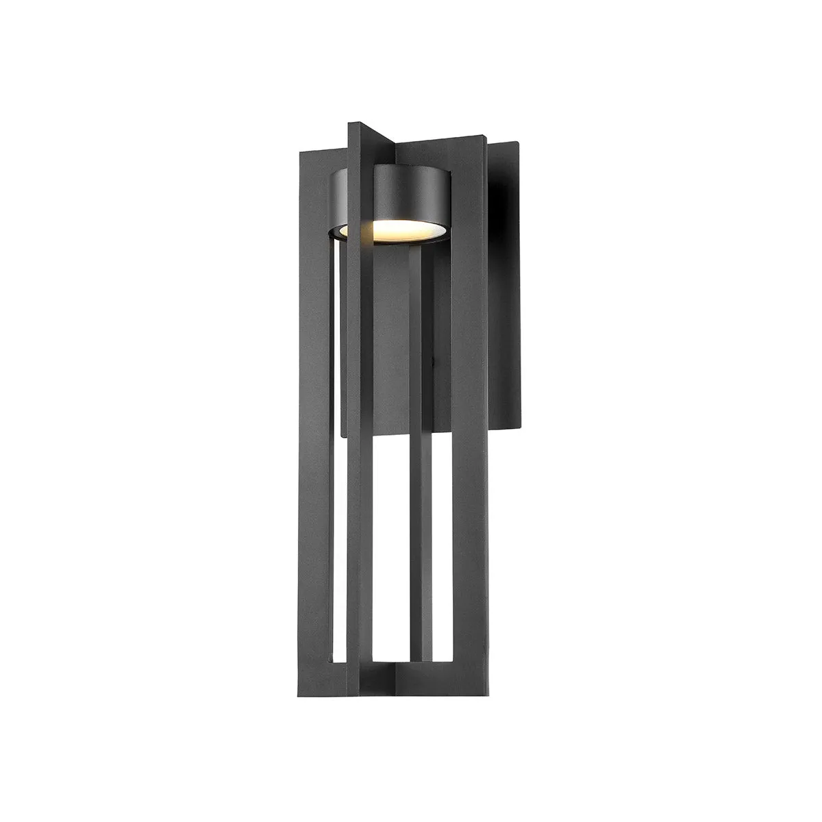 Chamber 20 in. LED Outdoor Wall Sconce 3000K Black Finish