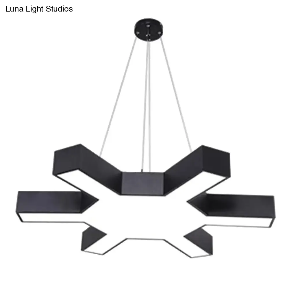 Contemporary Black Branch LED Pendant Lighting for Gyms - Commercial Grade Acrylic