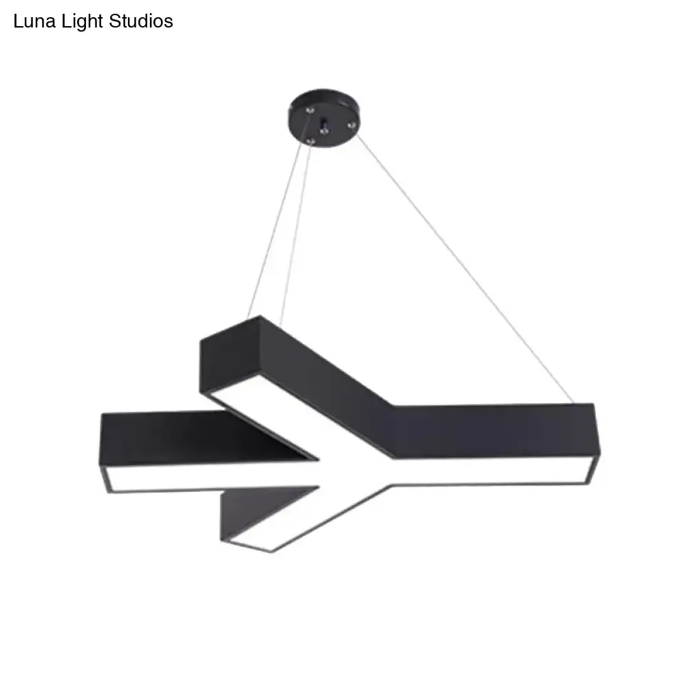 Contemporary Black Branch LED Pendant Lighting for Gyms - Commercial Grade Acrylic