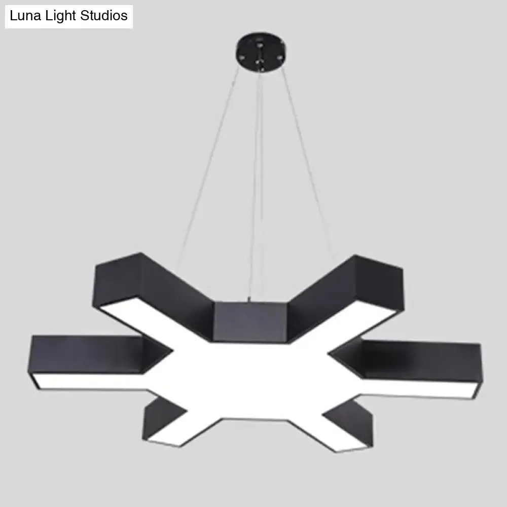 Contemporary Black Branch LED Pendant Lighting for Gyms - Commercial Grade Acrylic