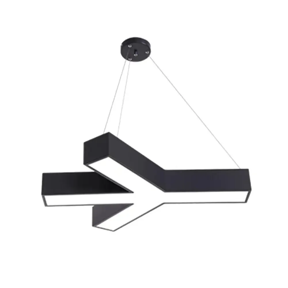 Contemporary Black Branch LED Pendant Lighting for Gyms - Commercial Grade Acrylic