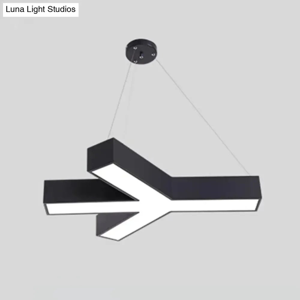 Contemporary Black Branch LED Pendant Lighting for Gyms - Commercial Grade Acrylic