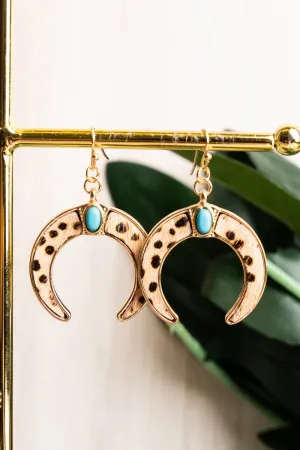 Crystal Avenue Turquoise Leopard Naja Earrings