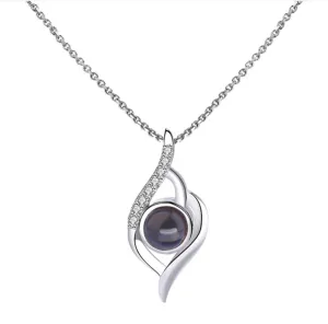 Custom 925 Sterling Silver Projection Necklace