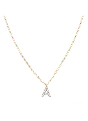 Custom Diamond Initial Necklace