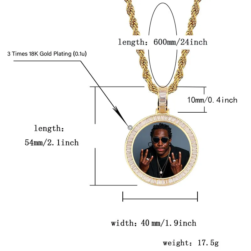 Custom Made Photo Medallions Necklace & Pendant With Hip hop Jewelry