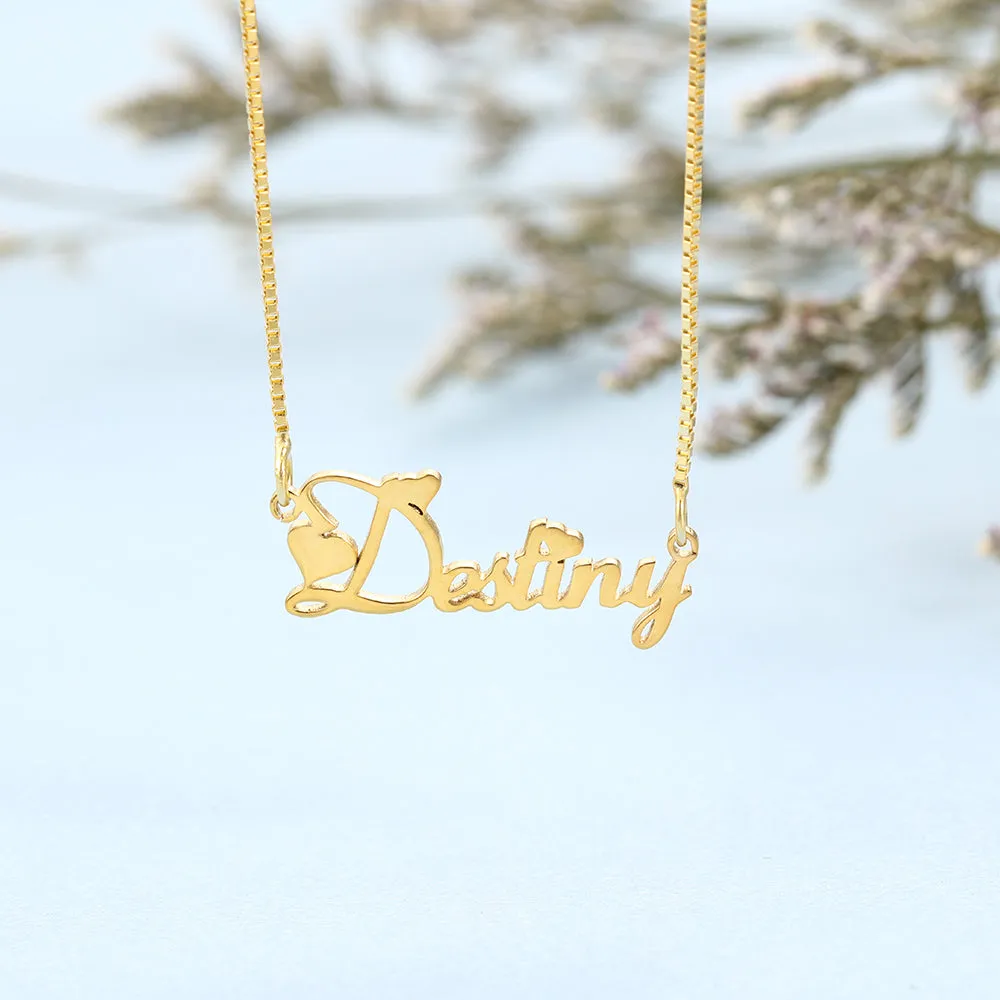 Custom Standard Name With Box Chain Necklace