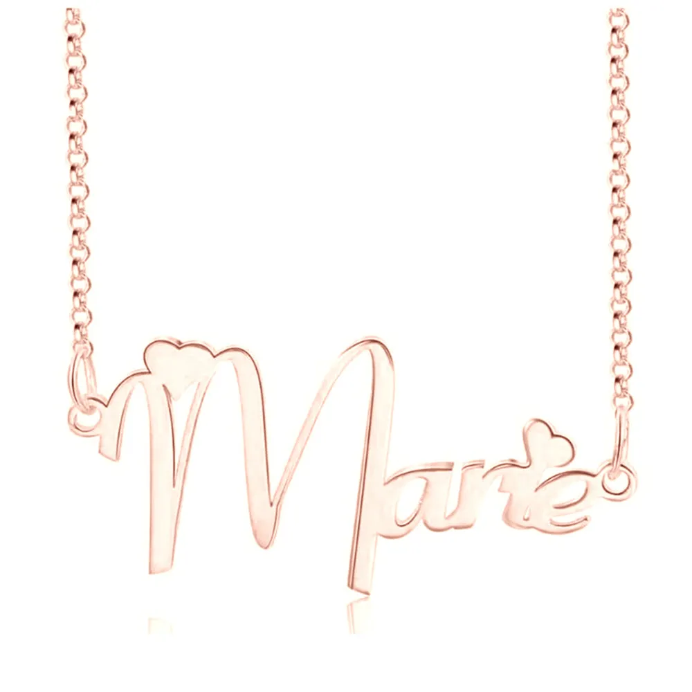 Custom Standard Name With Box Chain Necklace