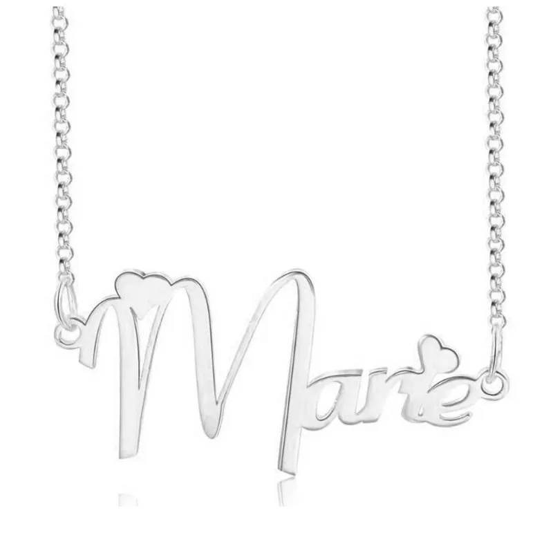 Custom Standard Name With Box Chain Necklace