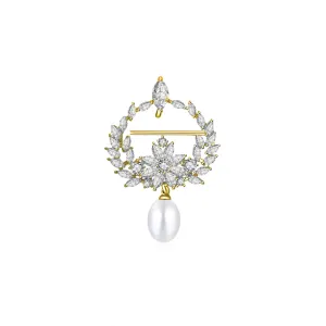 Elegant Freshwater Pearl Brooch WC00037 | GARDENS