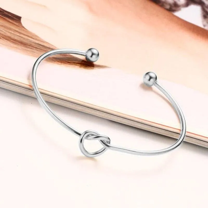 Elegant Tied Knot Cuff Bracelet