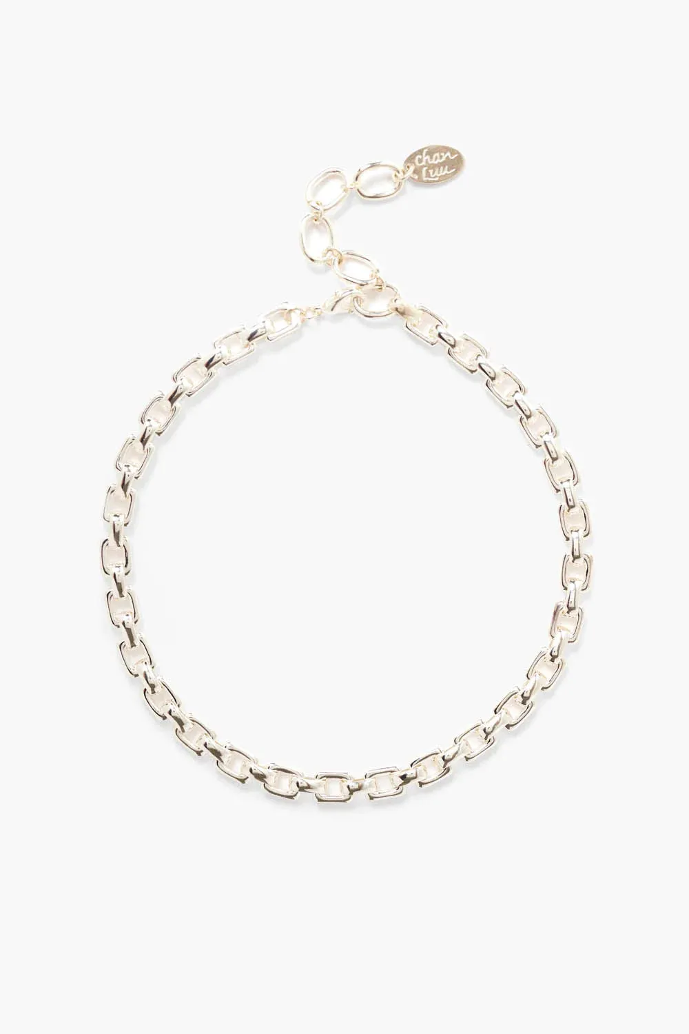 Ellis Chain Link Necklace ~ Silver