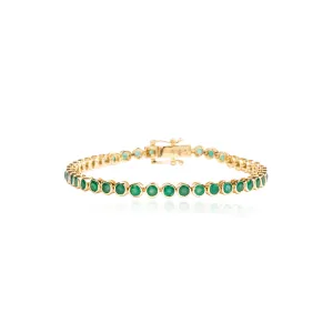 Emerald Bezel Bracelet