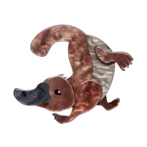 Erstwilder Australiana - Puddles the Platypus Brooch