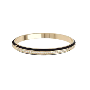 Eternity black enamel bangle