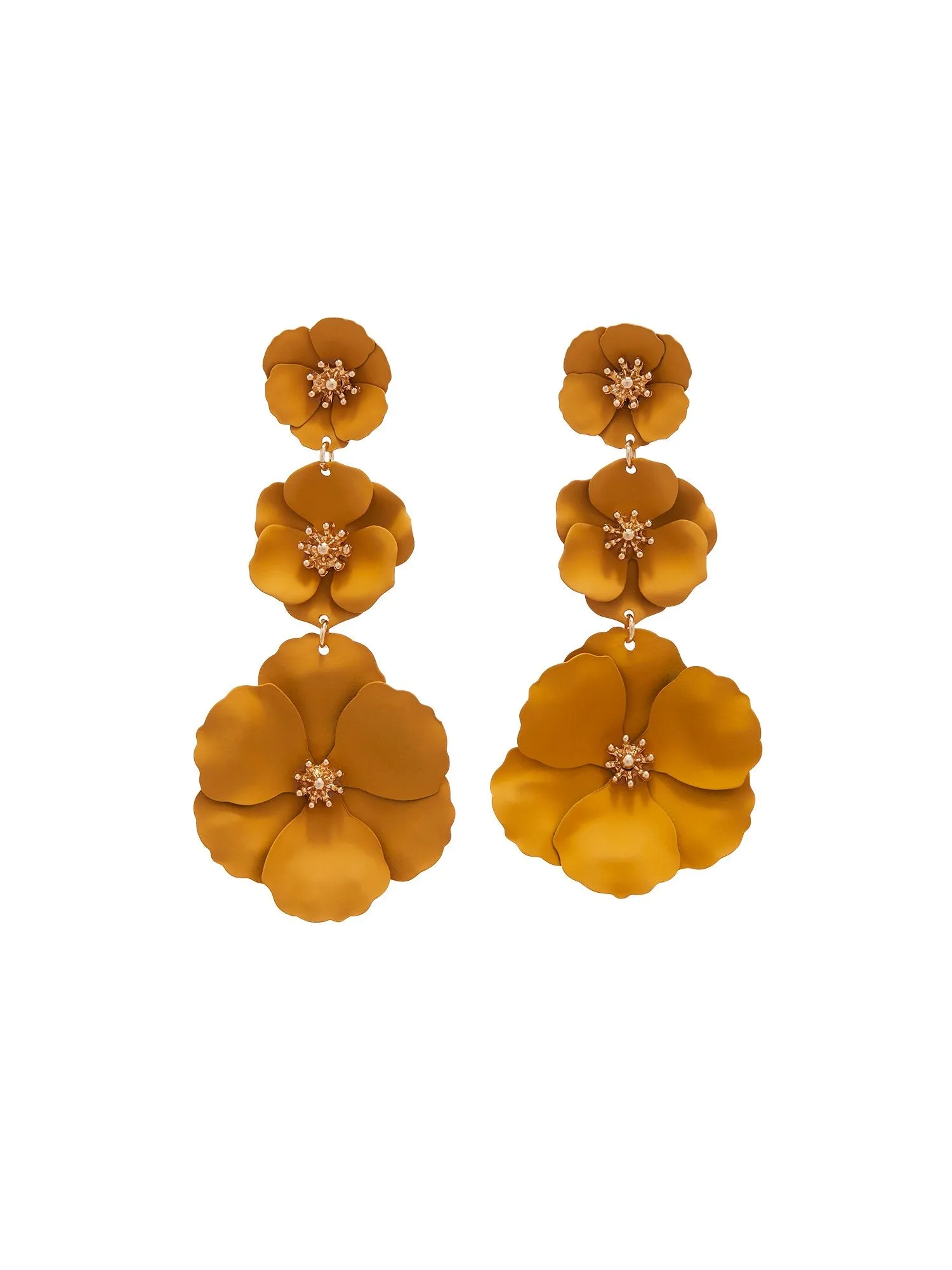 Floral Tiered Drop Earrings