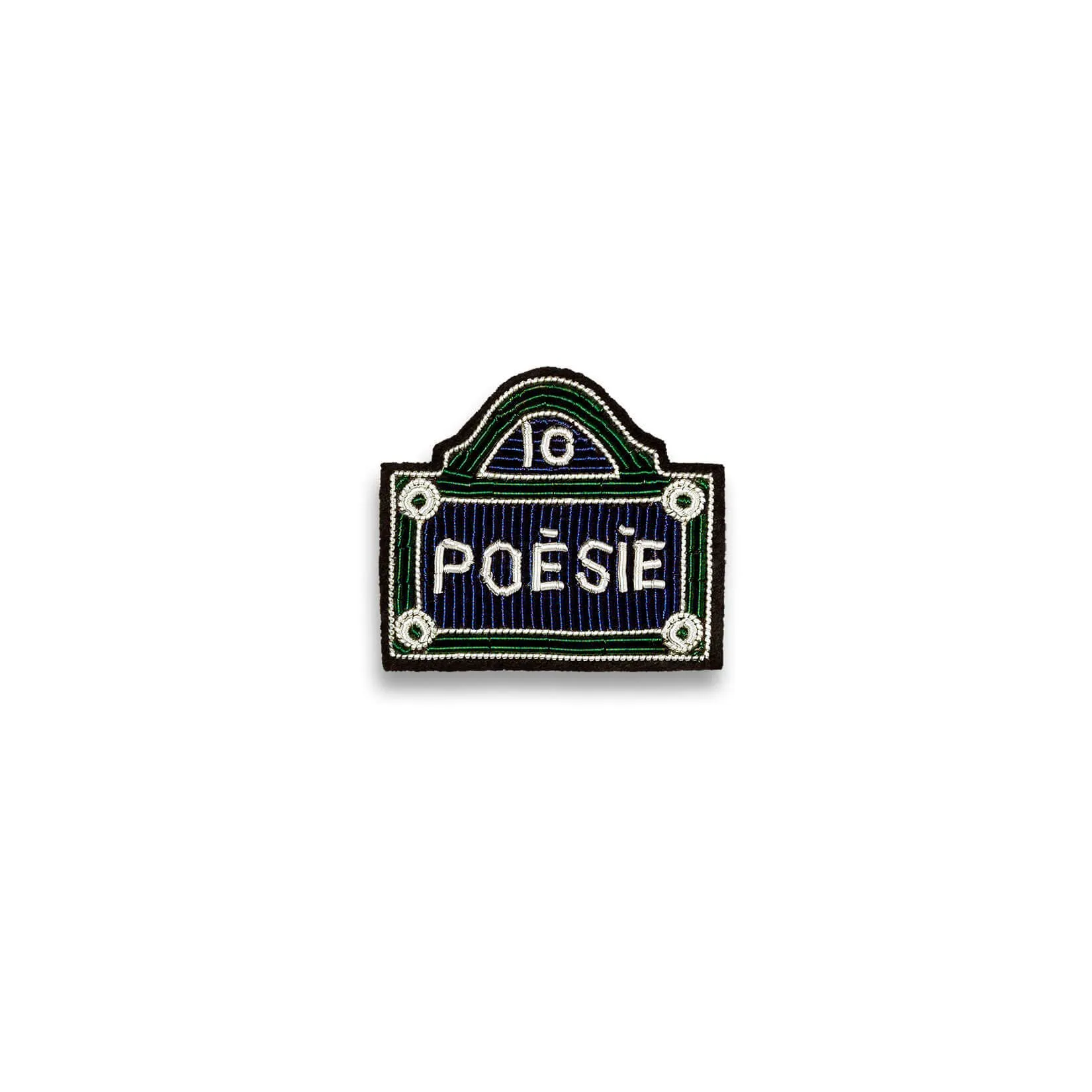 French Street Sign Embroidered Pin