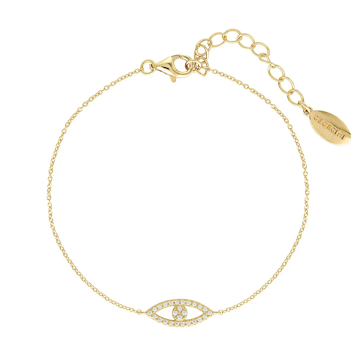 GEORGINI ROCK STAR EVIL EYE GOLD BRACELET