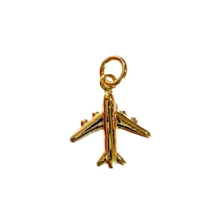 Gold Airplane Charm