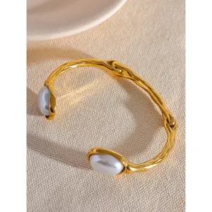 Gold Color Cuff Bangle Bracelet