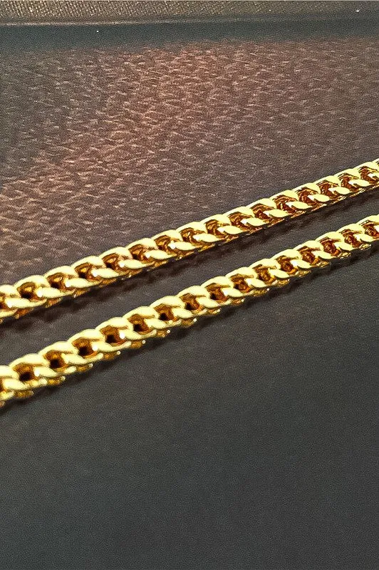 Gold Dipped Braided Chain Necklace