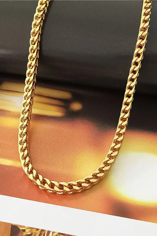 Gold Dipped Braided Chain Necklace