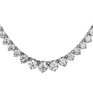 GRADUATED LAB GROWN DIAMOND TENNIS NECKLACE